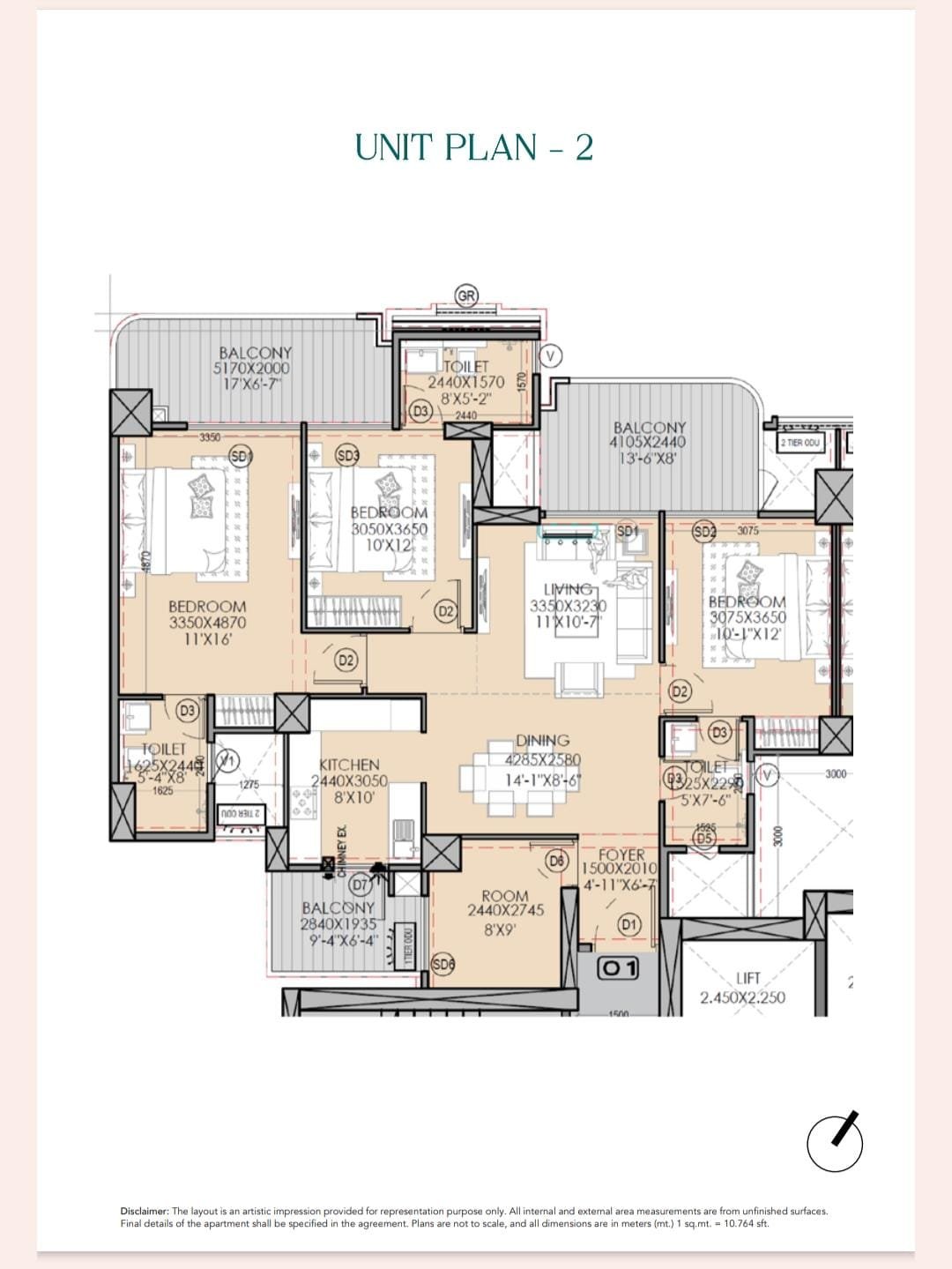 1950 Sq.Ft Layout